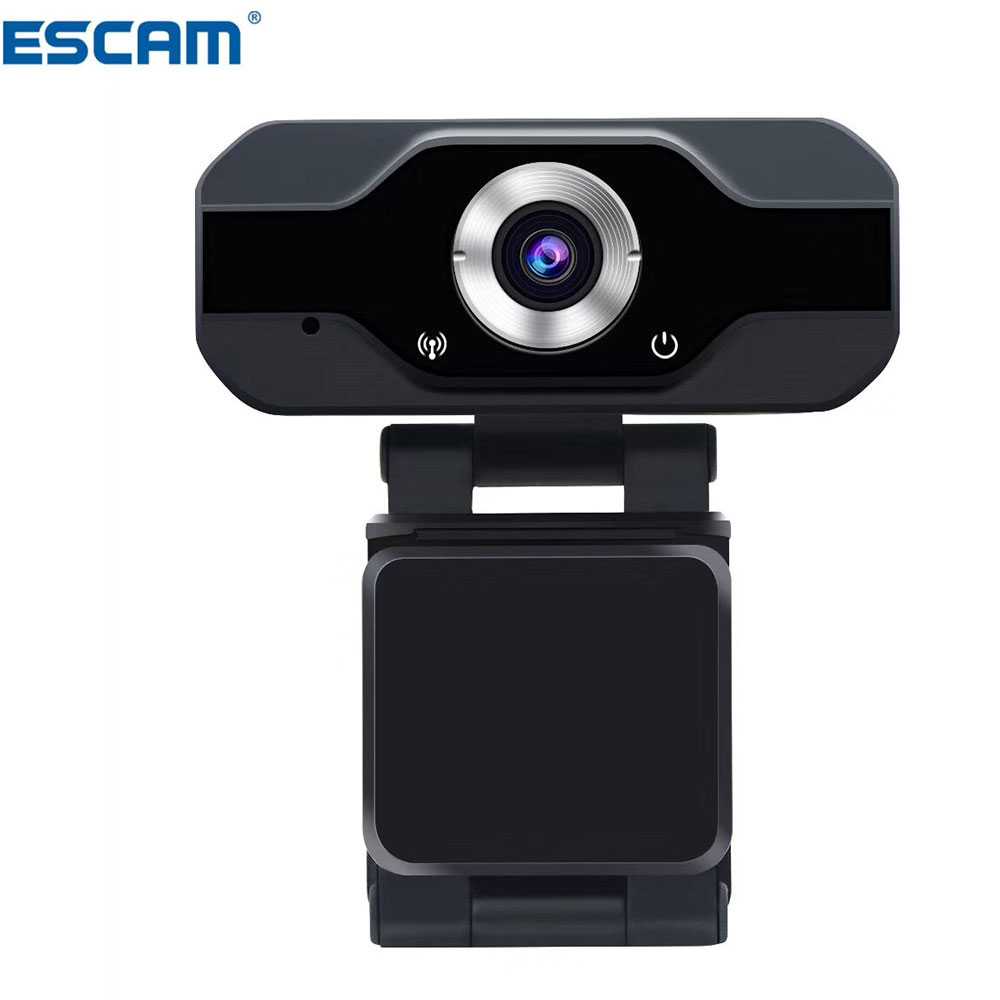 ESCAM HD Webcam Desktop Laptop with Microphone Video 2MP 1080P PVR006 Hitam