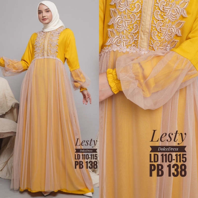 Daster Arab Dolce LESTY Gamis Rayon Maxi Dress