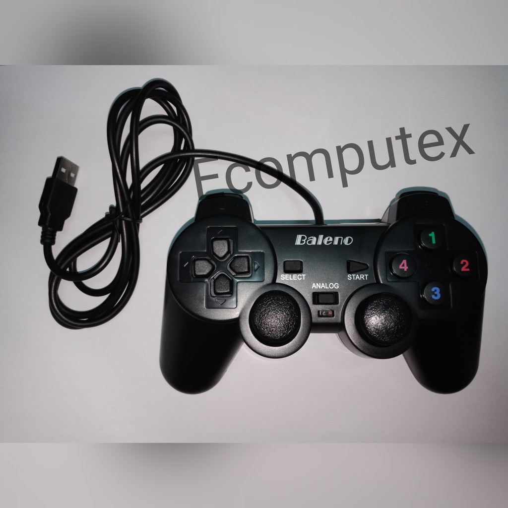 GAMEPAD GETAR HITAM SINGLE STIK GAME BLACK GETAR TURBO JOYSTICK ANALOG CONTROLLER