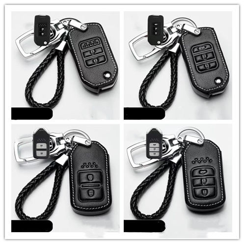 Case Kunci Remote Mobil Keyless Bahan Kulit Untuk Honda Accord 2020 / Civic FC 10Gen Tipe R 2016-2020