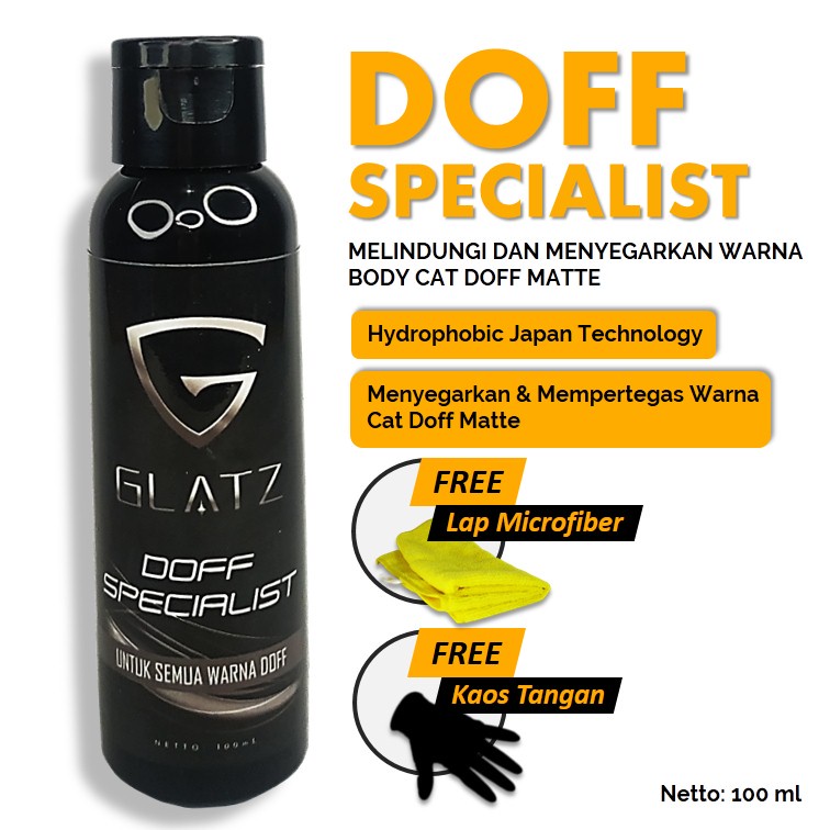 Pengkilap Body Motor Doff GLATZ DOFF SPECIALIST Perawatan Cat doff Motor Mobil Matte