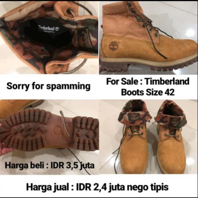 timberland boots harga