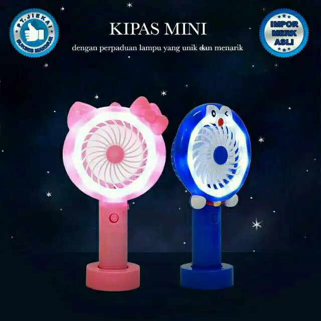 KIPAS MINI KARAKTER / MINI FAN LED KIPAS ANGIN GENGGAM