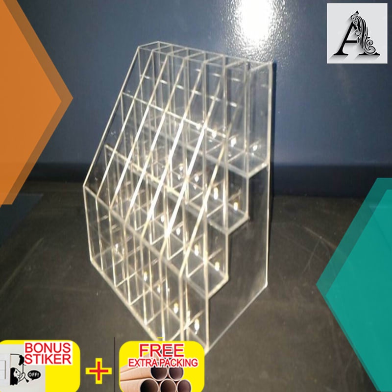 

Murah tempat lipstik akrilik uk ktk 2x2cm isi 24