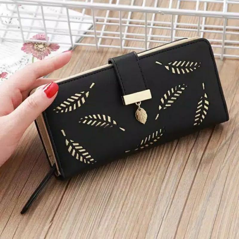 Dompet Panjang Wanita Motif Bunga Dompet Murah Fashion Tebal Dompet Lipat