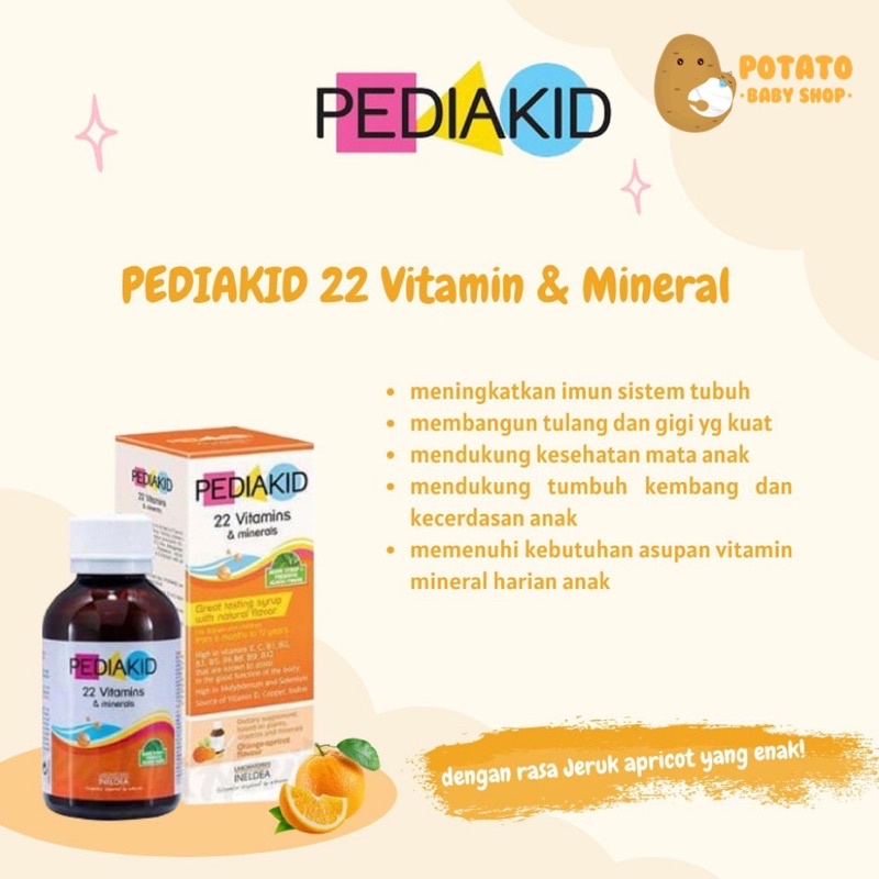 Pediakid 22 Vitamins &amp; Minerals - Vitamin Anak Syrup