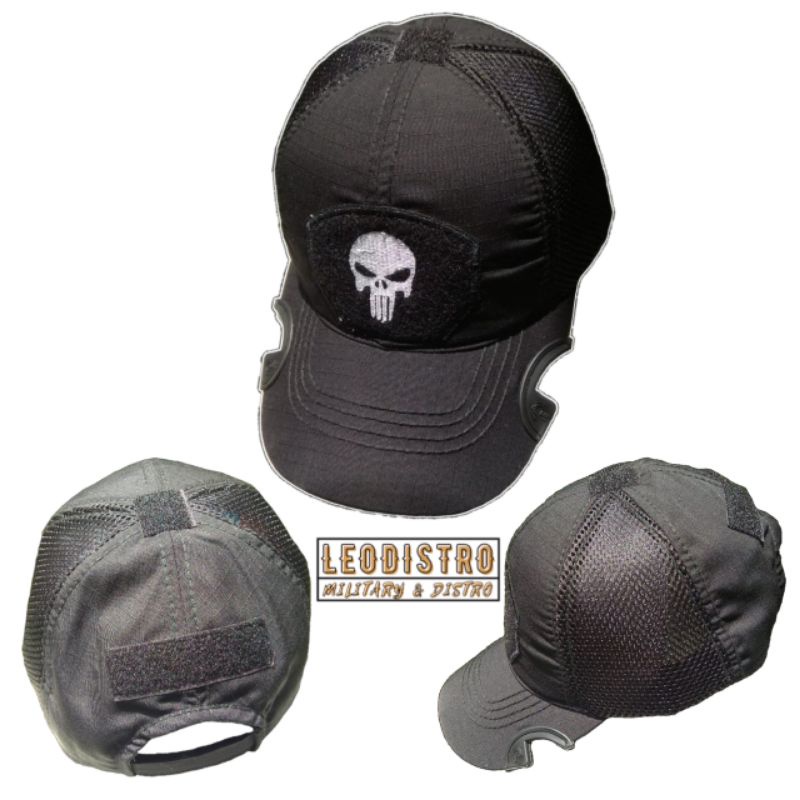 topi tactical original import army premium jaring velcro punisher hitam 511 molay pria terbaru distr