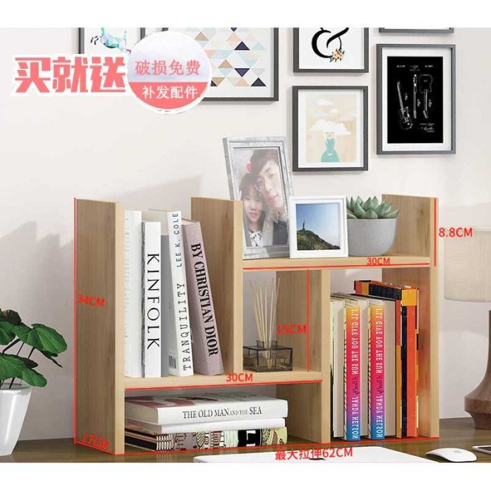 

Rak Meja Buku Bookshelf Veneer DIY / Rak Buku / Lemari Buku Minimalis - Putih