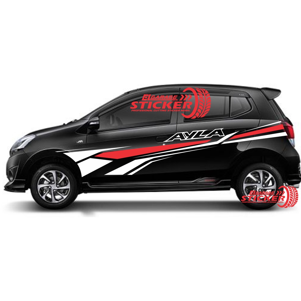Stiker mobil daihatsu ayla stiker mobil ayla brio agya jazz stiker mobil body samping ayla