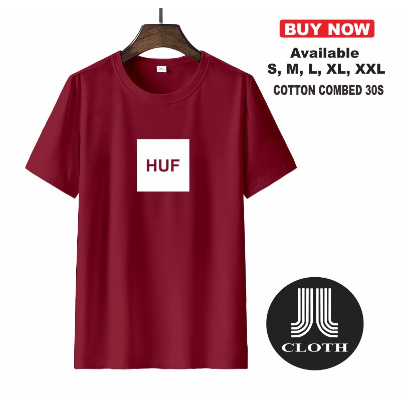 KAOS DISTRO HUF PREMIUM BLOK BASIC/ KAOS KATA BLOK SIMPEL