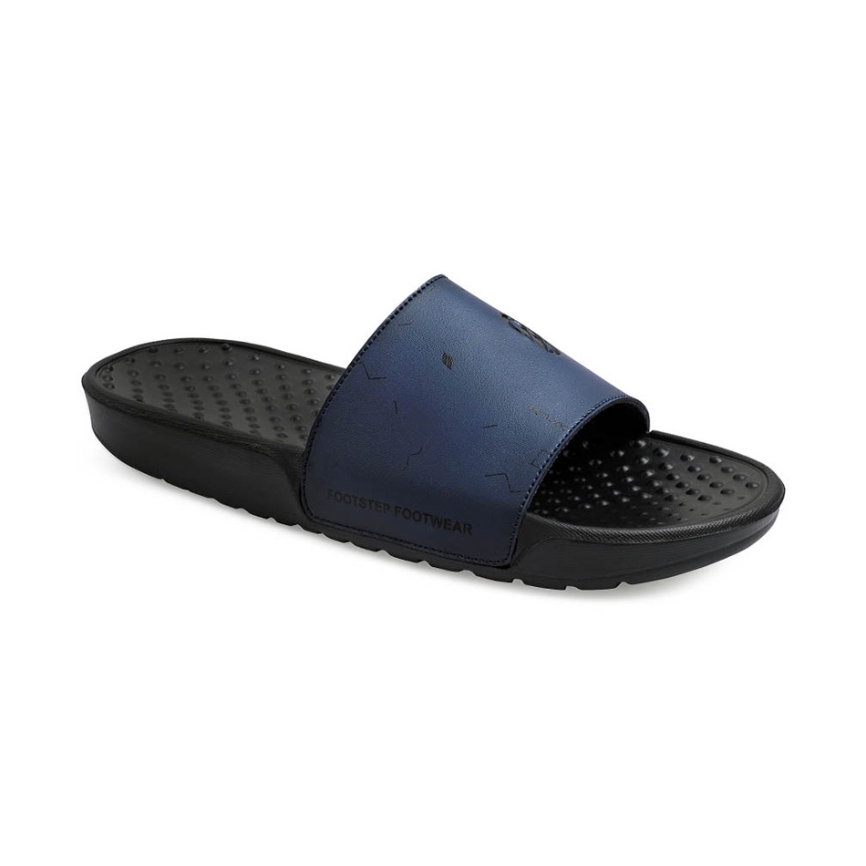 AUDI NAVY ORIGINAL x FOOTSTEP Sandal Casual Hitam Pria Sendal Slide Jalan Santai Harian Slippers Hangout Main Kondangan Lebaran Selop Karet Premium Slip On Remaja Dewasa Flip Flop Kerja Formal Sport Footwear Big Size Jumbo Ukuran Besar 44 Kekinian Branded