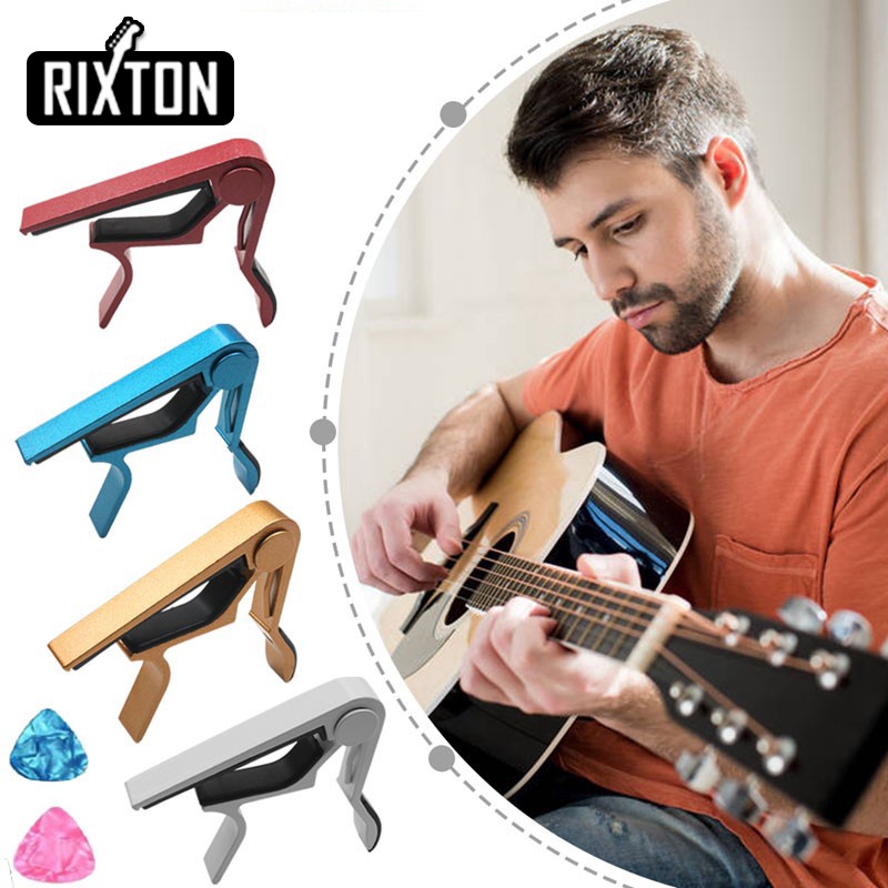 Rixton Guitar Capo Tuning Clip Quick Change Clamp Key Classic Guitar Capo Acoustic Guitar Capo 003