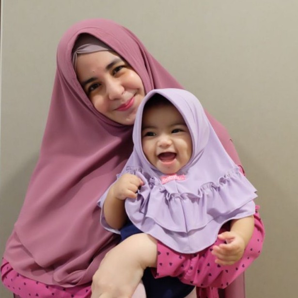KHIMAR MALIKA BABYCILA Hijab Jilbab Anak 1 tahun Kerudung Tudung Bergo Bayi