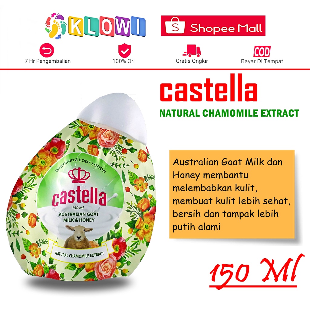 Castella Whitening Body Lotion Australian Goat Milk &amp; Honey / Lotion / Castella Lotion / Whitening