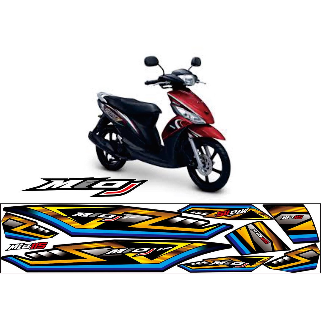 SET TEMPELAN VARIASI STRIPING MIO J VARIASI STIKER VARIASI