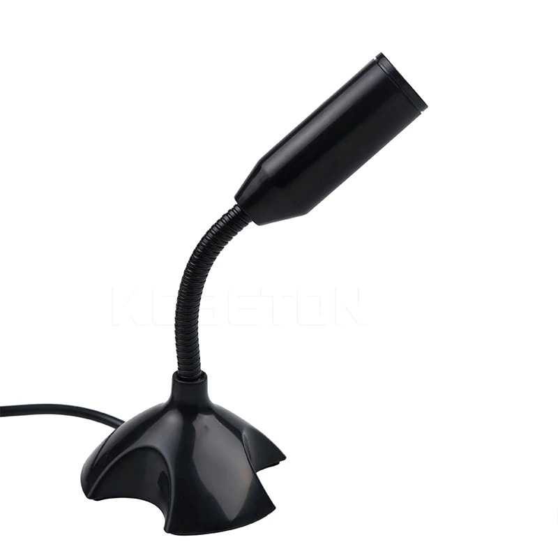 Mic USB Desktop Mini Microphone Stand PC Laptop Mikrofon Komputer Microfon Utk Rekaman Youtuber