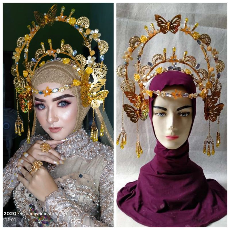 mahkota murah mitasi hiasan kpala pengantin/ praweding / fation show / karnfal