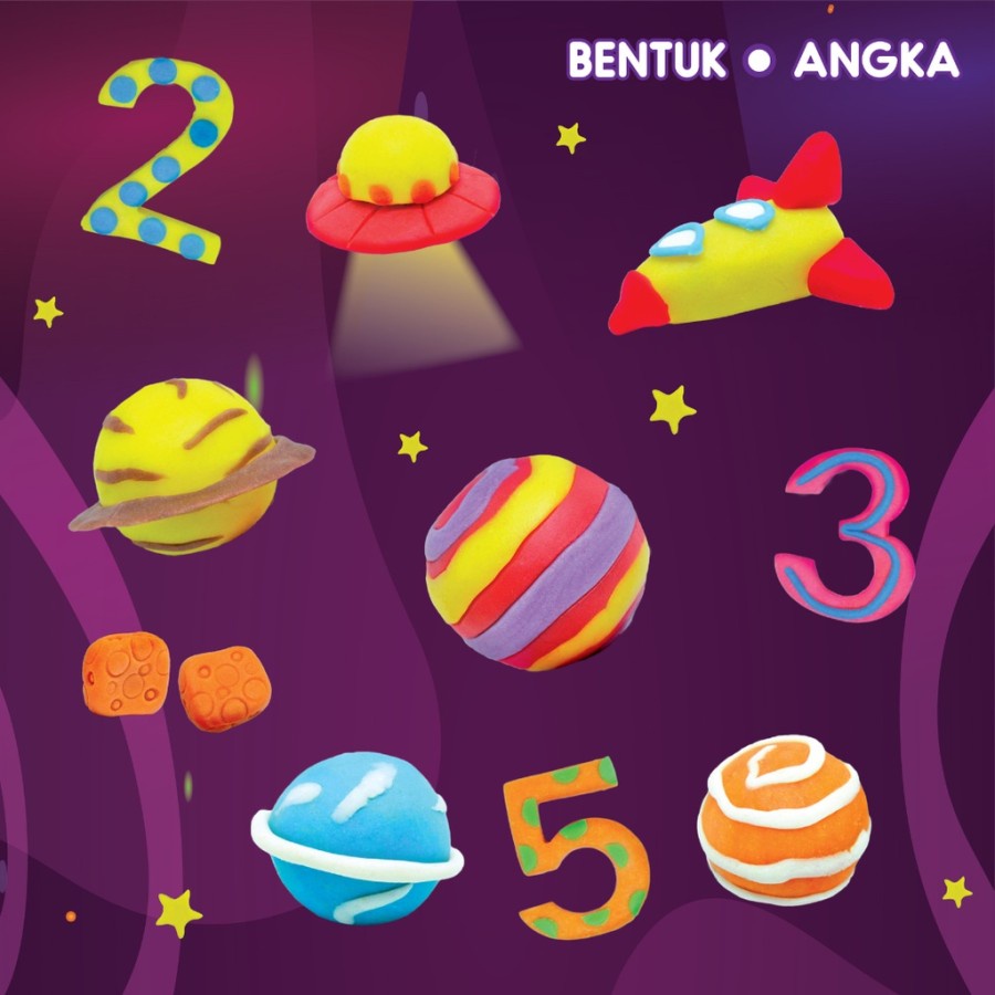 FunDoh STEM Akademik Galaxy Planet Fun Doh Playset