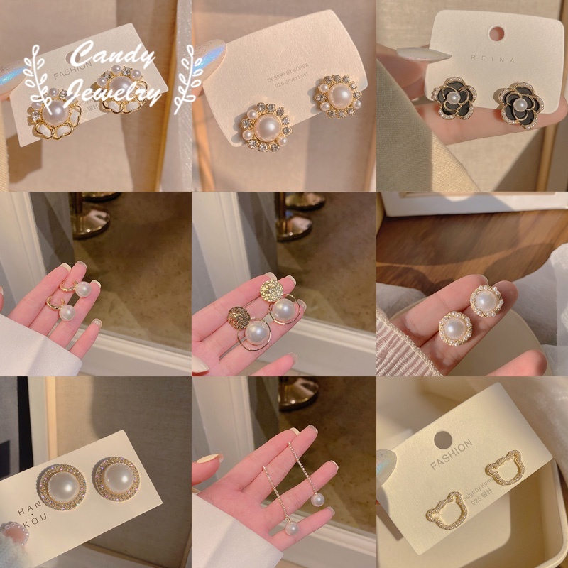 Anting Tusuk Gantung Desain Permen Gaya Korea / Simple / Mewah Untuk Wanita