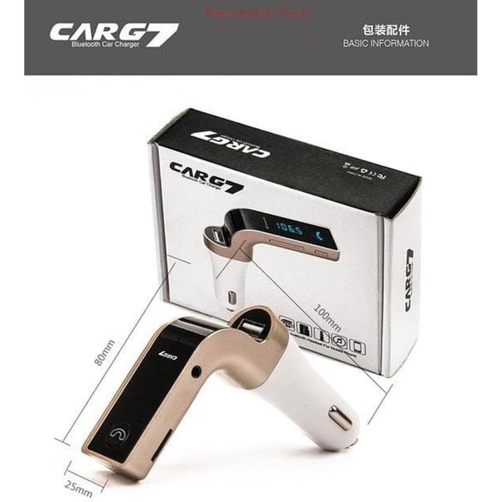 CARG7 Car Charger Bluetooth Receiver Modulator CARG 7 Charger Mobil