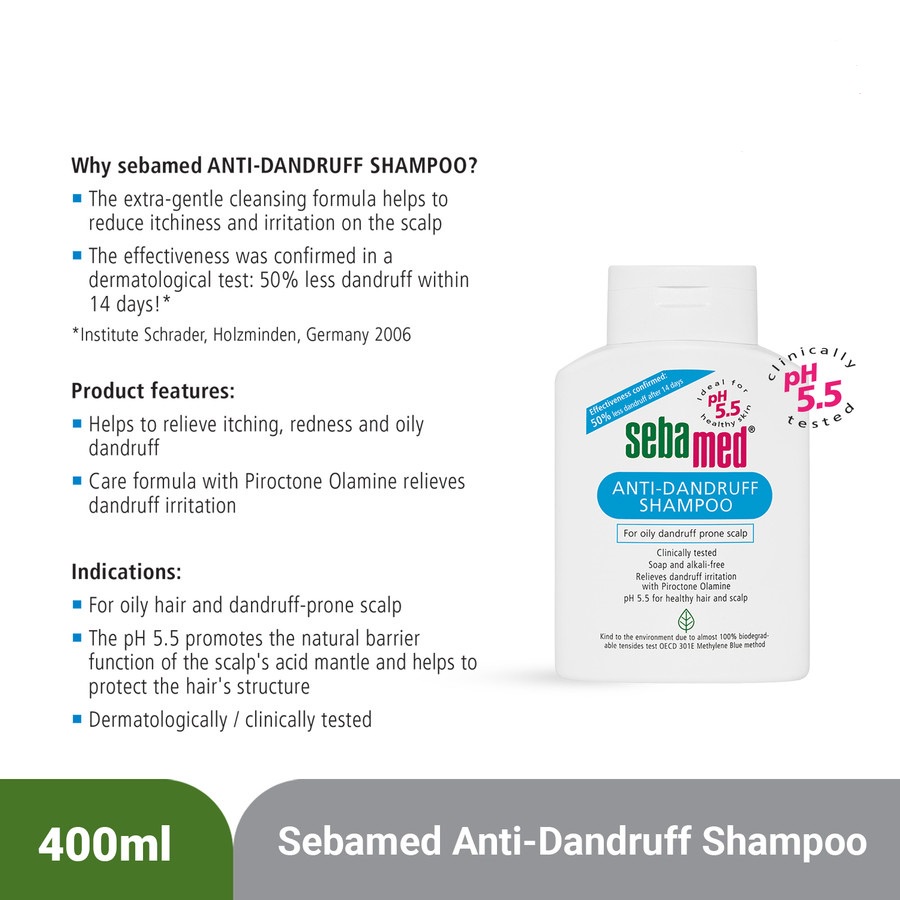 SAMPO ANTI KETOMBE SEBAMED 400ML ANTI-DANDRUFF SHAMPOO