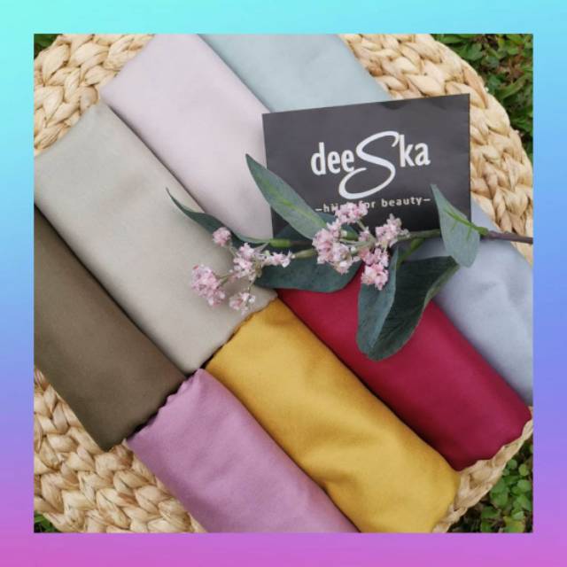 Hijab Deeska Polos Ultrafine Ori Lasercut Deska Kerudung Voal Segi Empat Terbaru