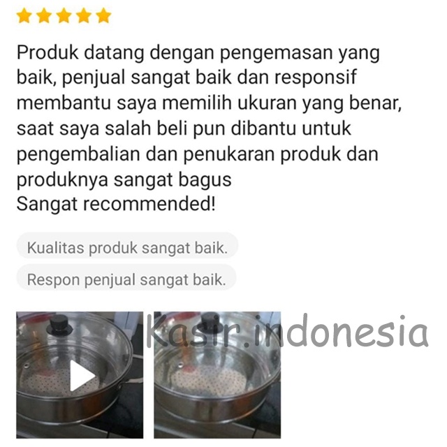 Tutup Panci Premium pasti ada lubang udara dan ring bawahnya ukuran 16 18 20 22 24 26 28 tersedia garansi