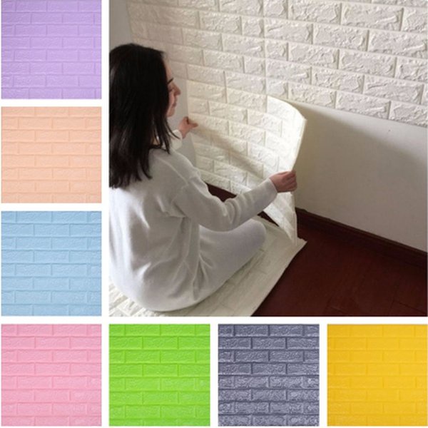 PROMO Wallpaper Dinding FOAM Timbul 3D Bata CLASSIC BRICK 70 x 38 cm  Wallpaper Dinding FOAM Timbul 3D Motif Bata Putih Wallpaper dinding 3D kamar tidur wallpaper Foam Motif Batu Bata Dekorasi kamar Stiker Dinding for Bedroom