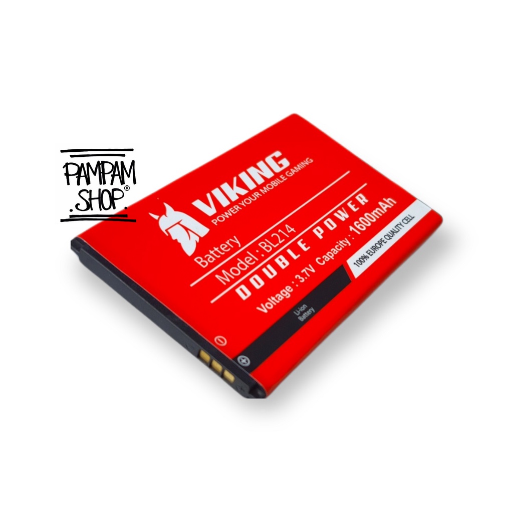 Baterai VIKING Double Power Original Lenovo BL214 A208T A218T A269 A269i A305E A316 A316i Batre Ori