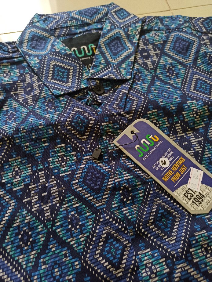 Dgm Fashion   Kemeja Batik Hitam Songket Lengan Panjang   Batik Songket Premium Pria Casual