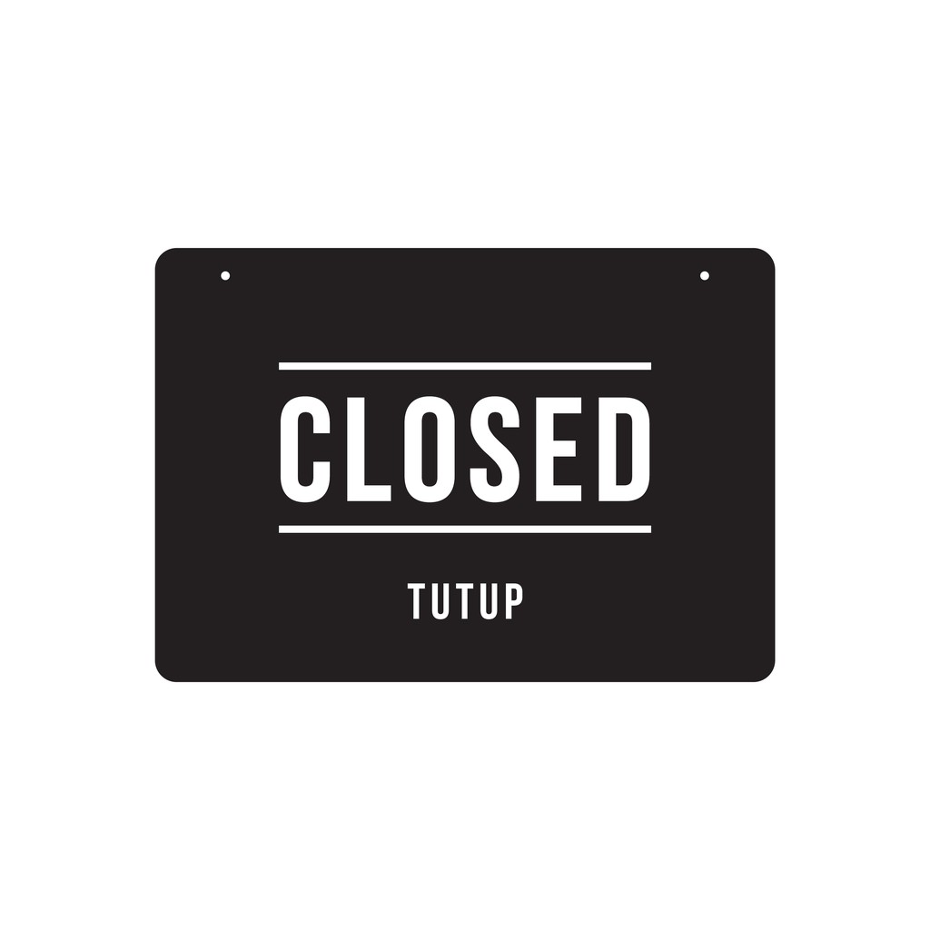 Open Closed | Akrilik Rectangle | Sign Board Acrylic