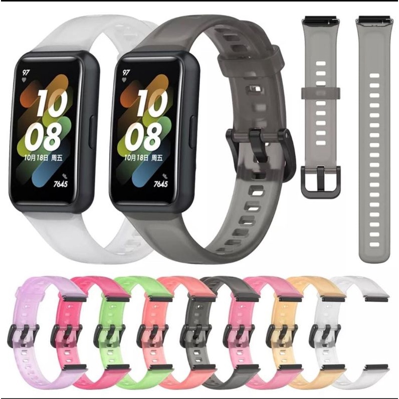 Strap Huawei Band 7 Tali Pengganti Huawei Band 7 Silicone Strap Transparan