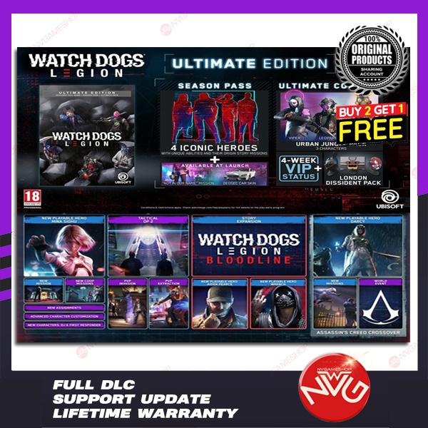 PC Original Watch Dogs Legion Ultimate Edition ALL DLC
