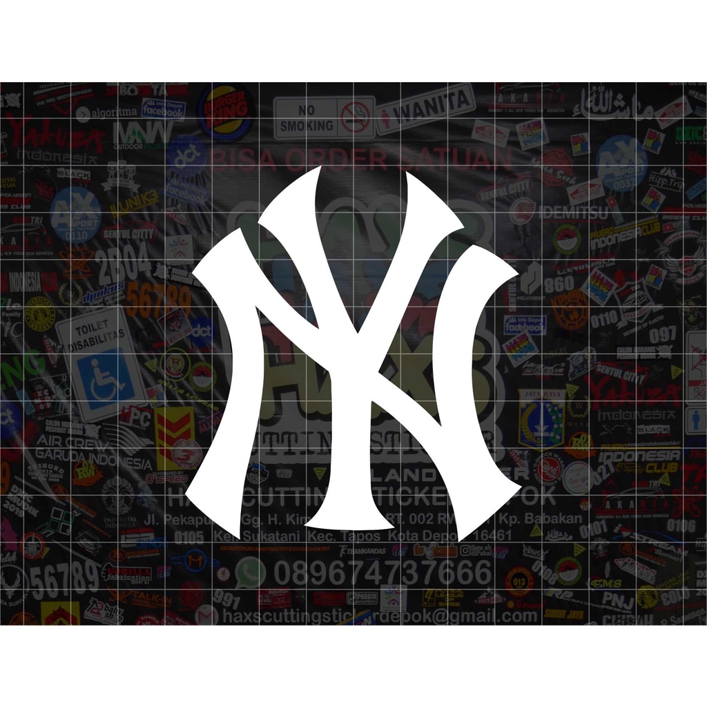 Cutting Sticker NY New Yor Yankees Ukuran 8 Cm Untuk Mobil &amp; Motor