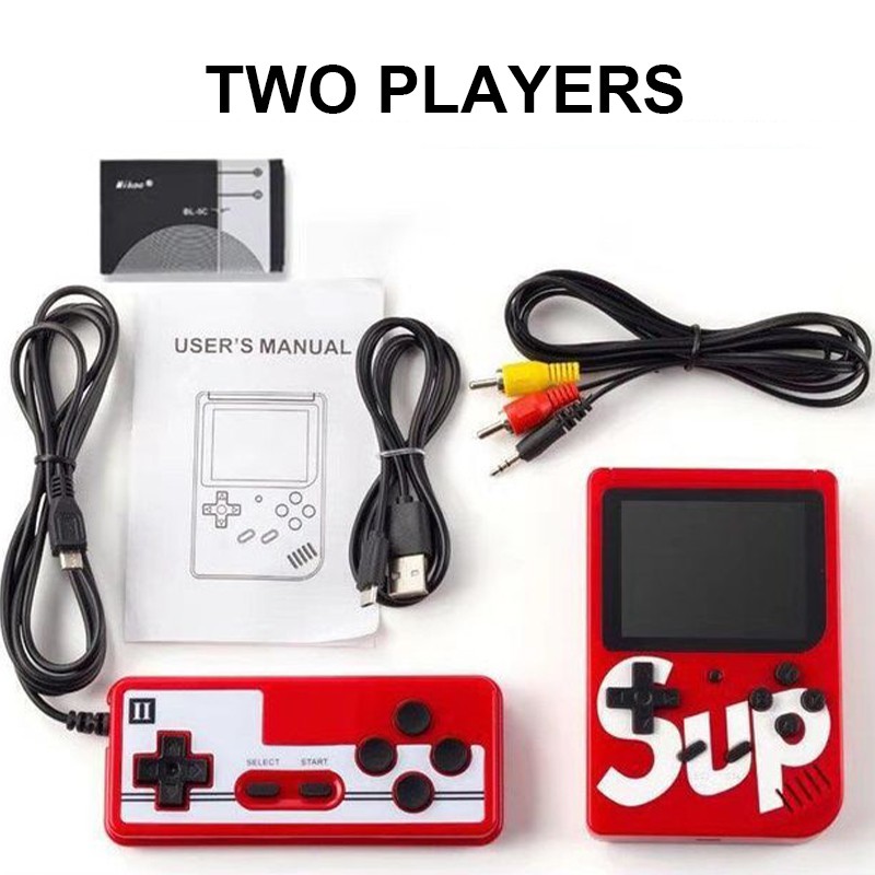 Gameboy Retro 400 in 1 Games Mini Portabel SUPRIME Red Series Console Games 1 PLAYER / 2 PLAYER