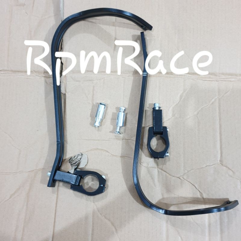 Handguard proguard Trail model Tulang cnc hitam Protaper Universal Klx Scorpio Tiger Byson Cb150 Dll