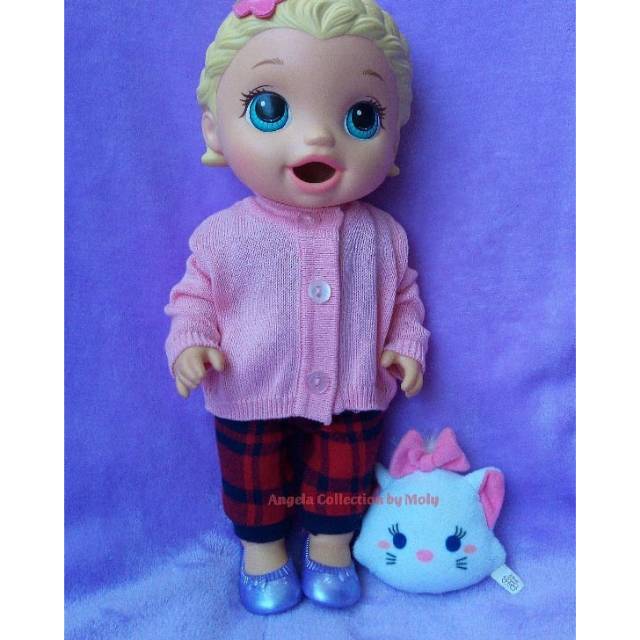 Mainan cardigan boneka bahan rajut