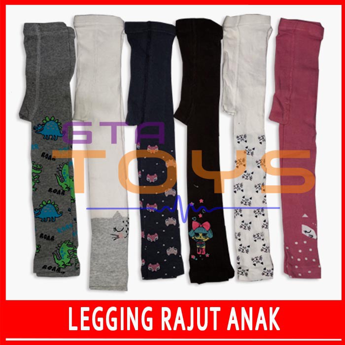 Celana Legging Import Anak Bayi Perempuan Panjang Bahan Rajut Knit 1-5 Tahun - GTA0038
