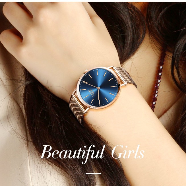 CEWEK STAINLESS TAHAN AIR BERKUALITAS TERLARIS//   LIGE Fashion Wanita Jam Tangan Kasual Kuarsa