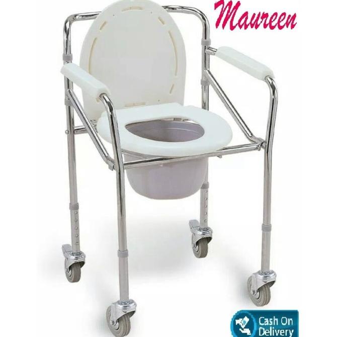 [COD] COMODE KURSI BAB SELLA COMMODE CHAIR BISA LIPAT DENGAN RODA DHFGH54654