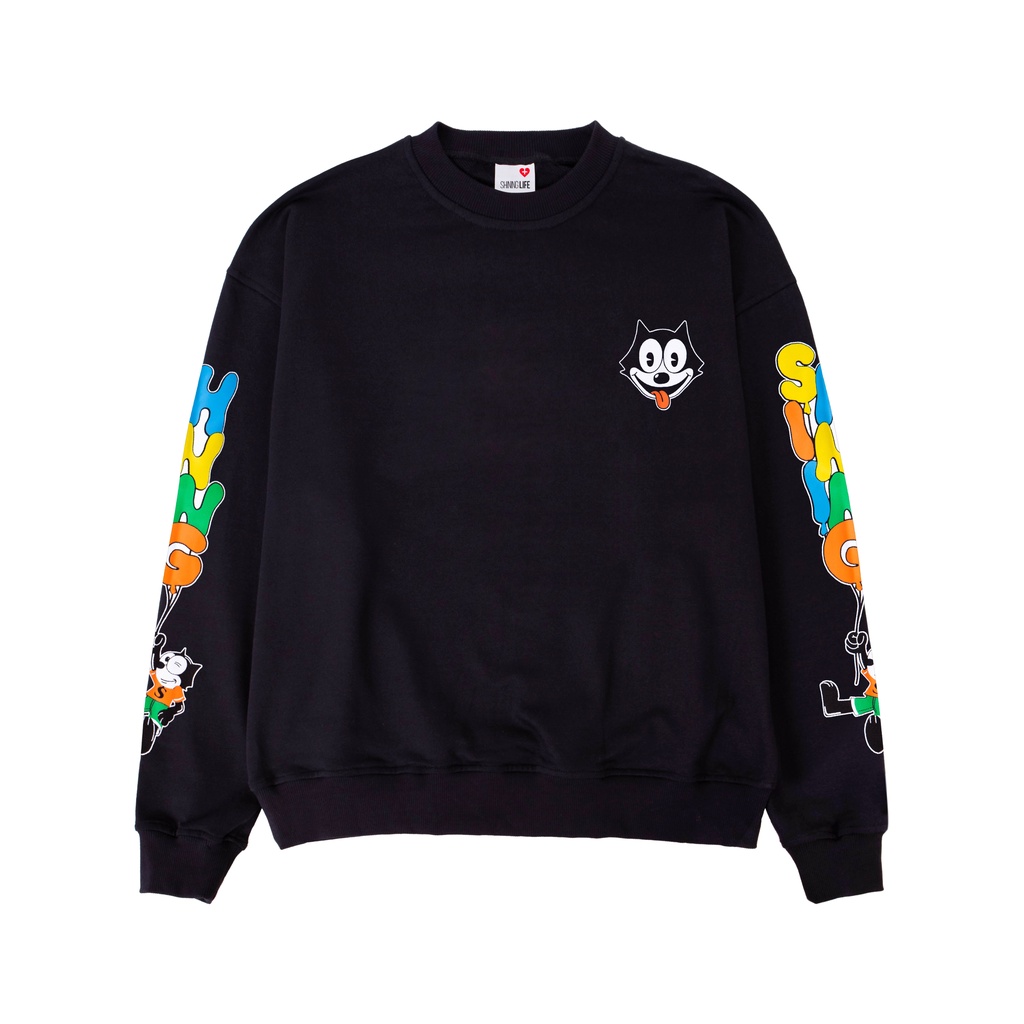Shining Bright Felix Crewneck - Black