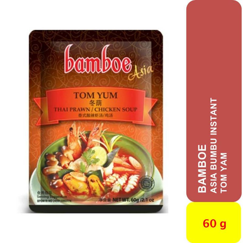 

Bumbu Asia Tom Yam kemasan sachet 60 g merk BAMBOE