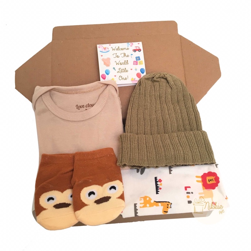 Baby Gift Jumper POLOS ABU PINK COKSU | Hampers Bayi Cowok Cewek | Hampers Newborn | Kado Lahiran-Coksu