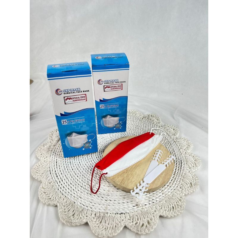 MASKER KF94 MERAH PUTIH SURGICAL MASK MERK JSP IJIN KEMENKES