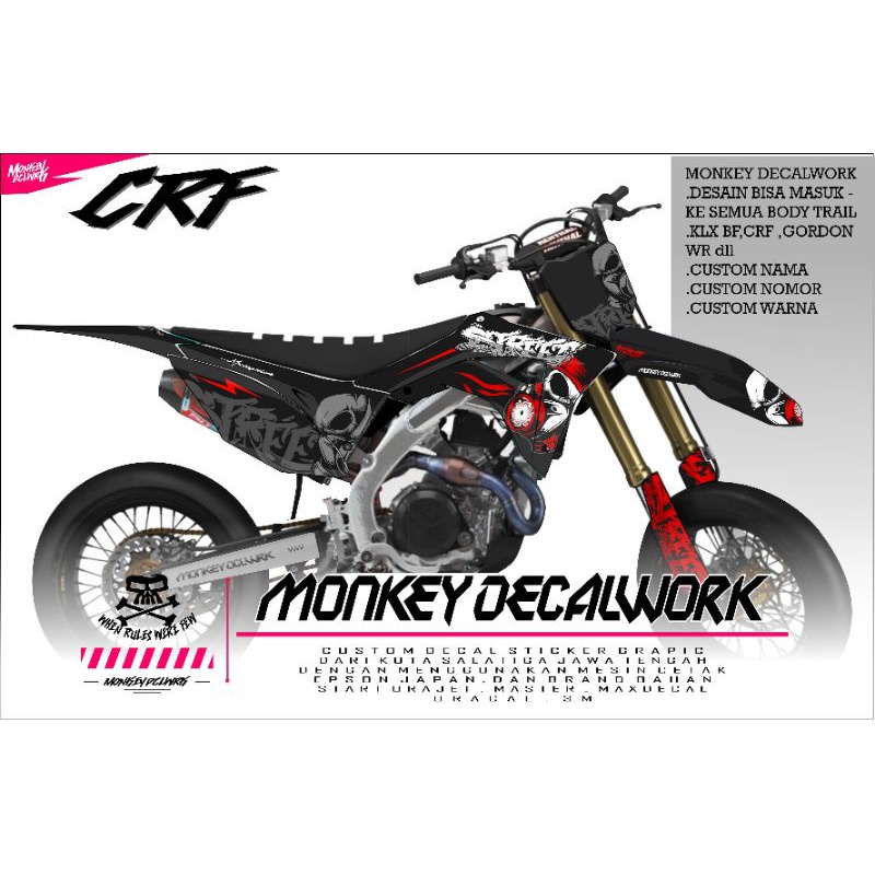 DEKAL STICKER DECAL HONDA CRF 150L STREET GRAFITI CUSTOM