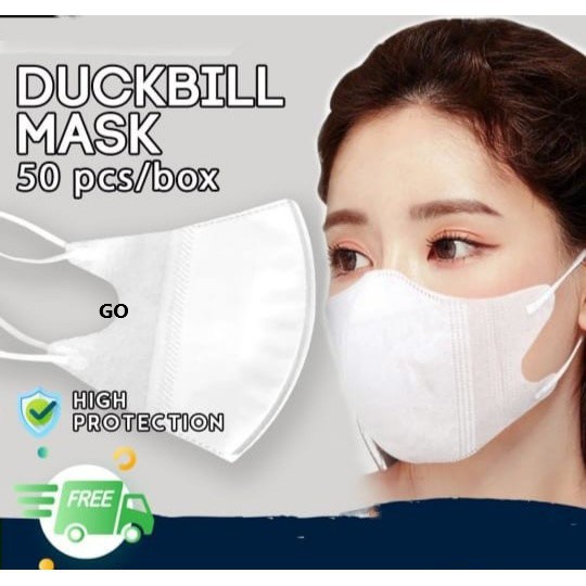 gos MASKER DUCKBILL Putih 3 Ply isi 50 Pcs Premium Mask