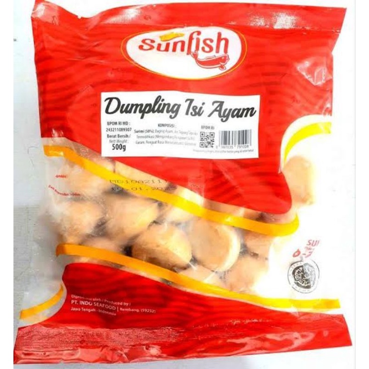 

DUMPLING ISI AYAM MERK SUNFISH 500GR