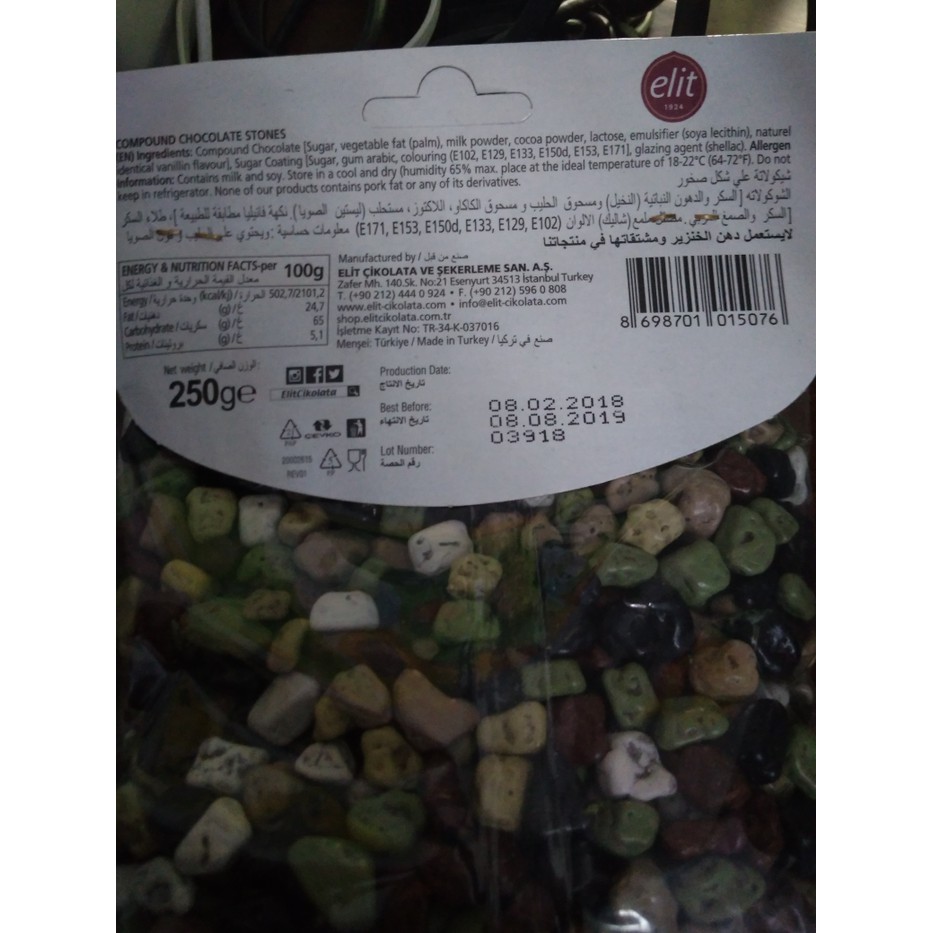 

250gr Cokelat kerikil premium Made in Turkey/Turki ASLI coklat krikil promo