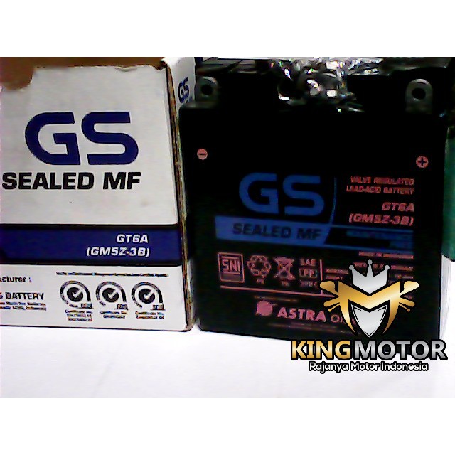 Aki Accu GM5Z-3B Dry Kering GS