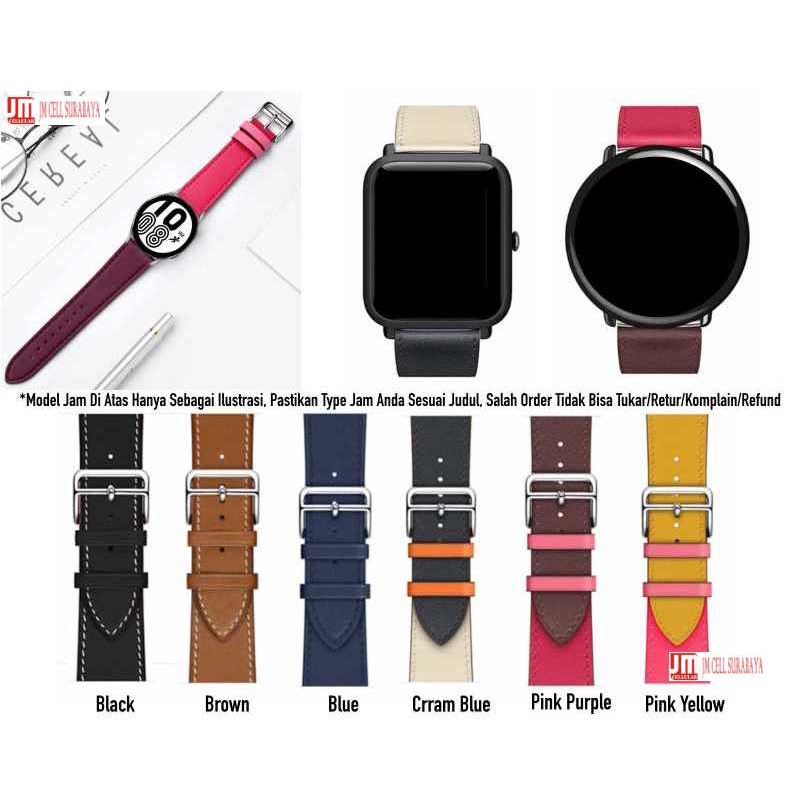 Fashion Watch Strap Samsung Galaxy Watch 42mm - Huami Amazfit BIP - Gear Sport - Tali Jam Tangan 20mm Leather Kulit